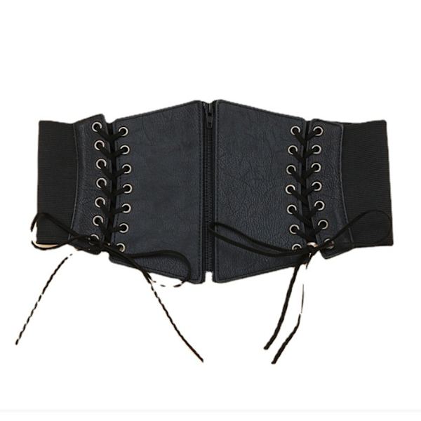 Korsett Body för kvinnor Läder Spetsbälte Korsett Stickad Crop Top Kvinnor Boho Bustier Sexig Rave Outfit Damkläder