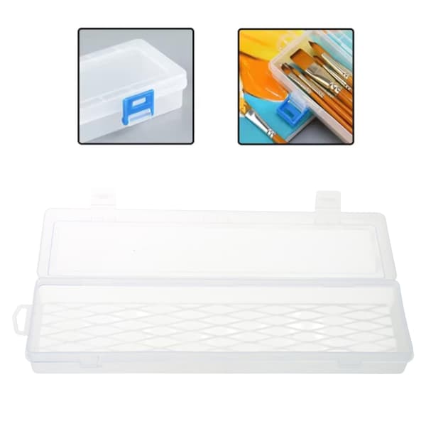 14 tums förvaringslåda med stor kapacitet, rektangulär transparent organizer