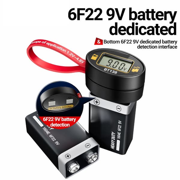 BT138 Batteritestare för noggrann effektdetektering med LCD-display