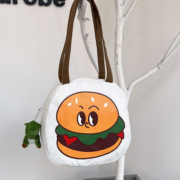 Funny Personality Håndtaske Hamburger Pung Holder Everywhere Taske med rem Blue With feet