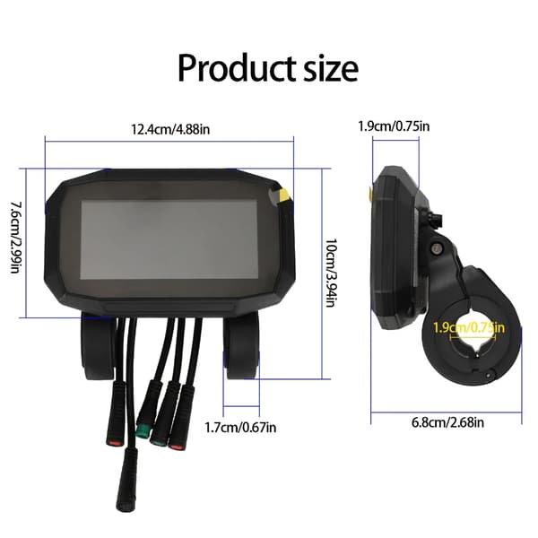Scooter LCD Dashboard Farveskærm Controller Samling Display Instrument