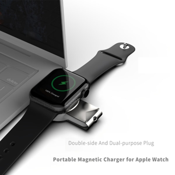 USB bärbar magnetisk trådlös laddare för Apple-Watch-iWatch Series 5/4/3/2/6/1