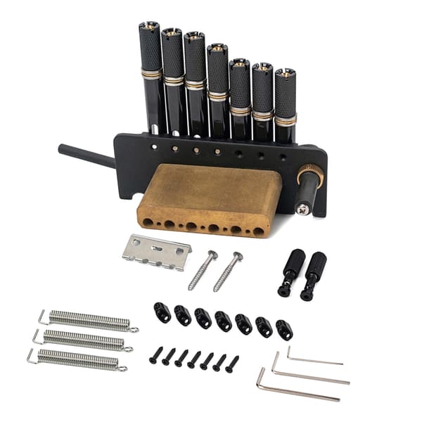 6/7 Strenge Hovedløs Guitar Bro System Tailpiece Sort Til Elektriske Guitarer 7 string