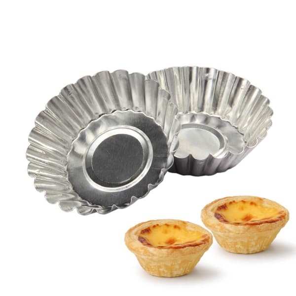 10 stk. Eggeterteformer Aluminium Mini Terteformer Bakekopper for Baking