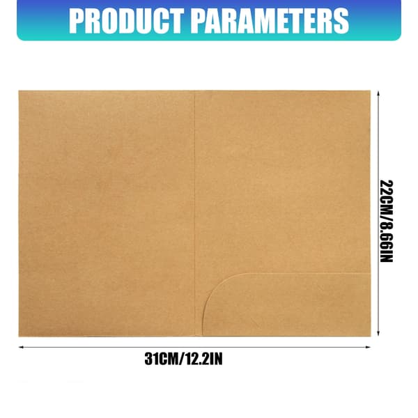 10 stk. dokumentmapper af kraftpapir, rivefaste filorganisatormapper