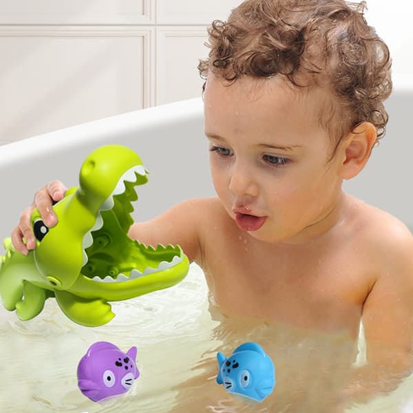 Kreativt Alligator Spiser Fisk Badelegetøj til Børn Hånd-Øje Koordination
