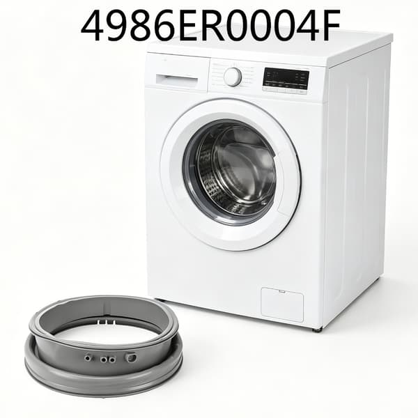 Grå Vaskemaskin Dørpakning 4986ER0004F for Vedlikeholdsbruk