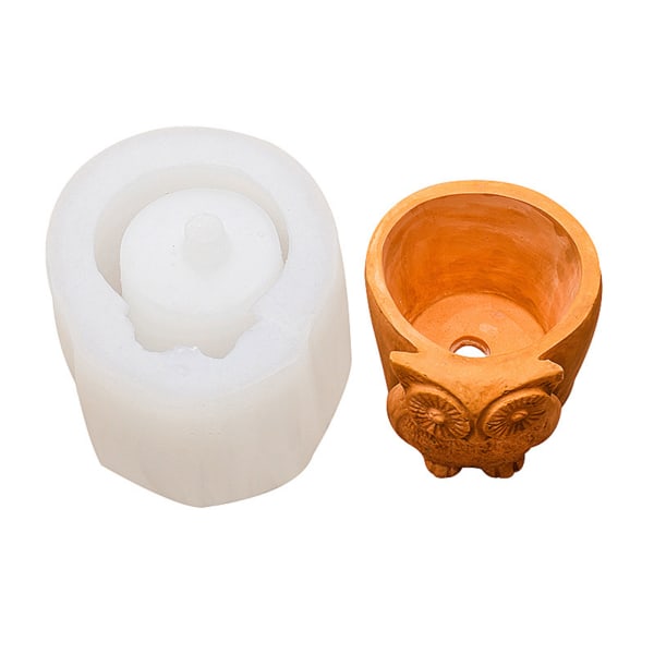 Blomkrukor Molds Uggla/Igelkott Betong Form DIY Ljushållare Formar Silikon Material 2 Olika typer Välj