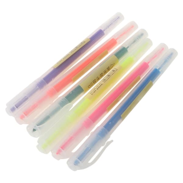 6 stk. Akvarel Gel Pen Sød Overstregningstusch Solid Accent Blæk Maker Glat Skrivning
