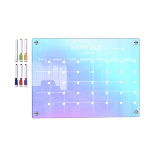 Magnetisk kalender Whiteboard Kylskåp Veckomånadsplanerare Kalender för kök Inköpslista Att göra-lista null - HCTYU387 large