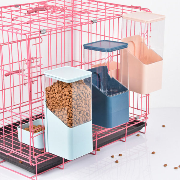 Automatiska matare för husdjur 17 oz vattendispenser Hängande vattenfontän Gravity Matad för smådjur för katt Kanin Iller Pink  water bottle