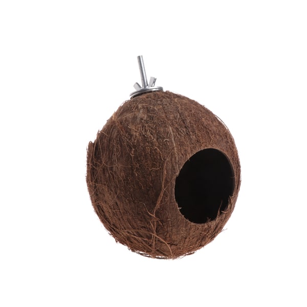 Coconut Bird Nest Hud för papegoja Parakit Conure Cockatiel Smådjurshus Husdjursbur Habitatdekor Enkel att installera
