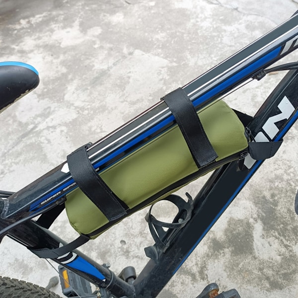 Sammenklappelig rulle sadel motor side bagage rejse hale taske med monteringsstropper