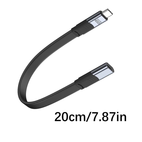 USB 4-kabel Typ C förlängningskabel 40 Gbit/s USB C dataöverföringskabel PD240W