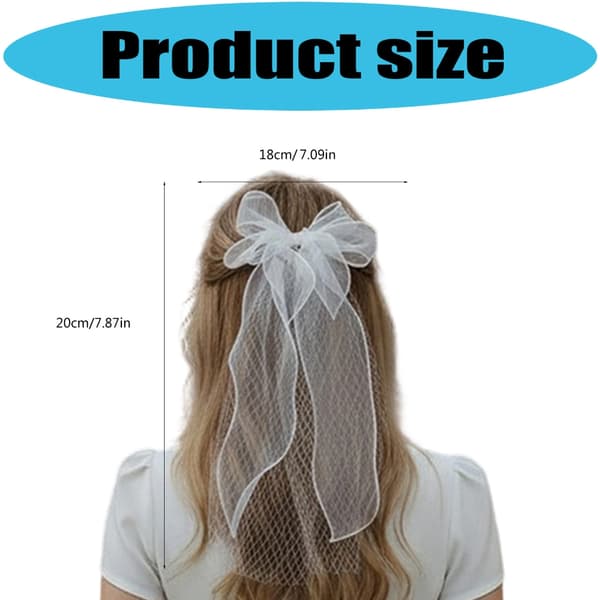 Brudeslør for brudehode smykker iøynefallende mantilla mesh for dame
