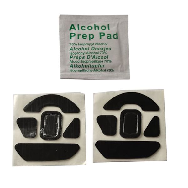 Curved Edge Mus Fötter Pedal för BASILISK V3 Gaming Möss Pad Stickers 2 set