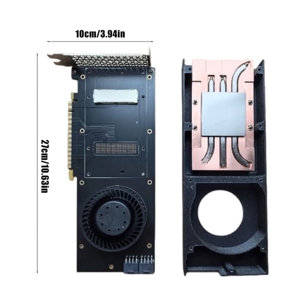 PCIe-konverteringskort til V100 SXM2 GPU inklusive aktiv køleventilator