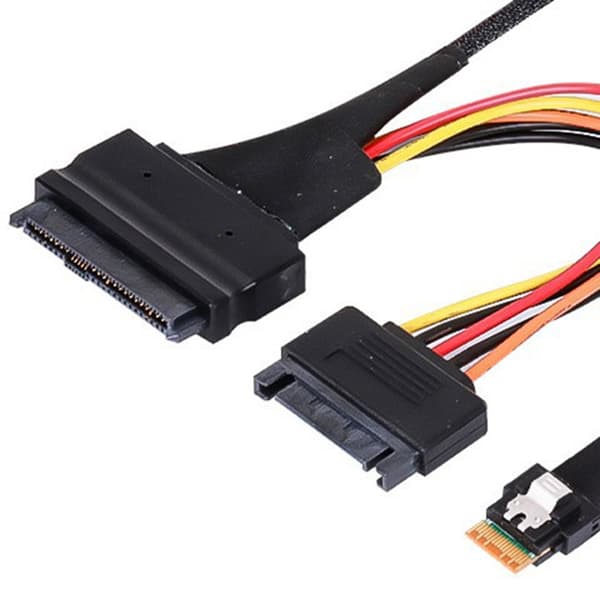 SASs SFF8654 til SFF8639 HDD Datakabel Høy hastighet 12Gbps Premium Materiale