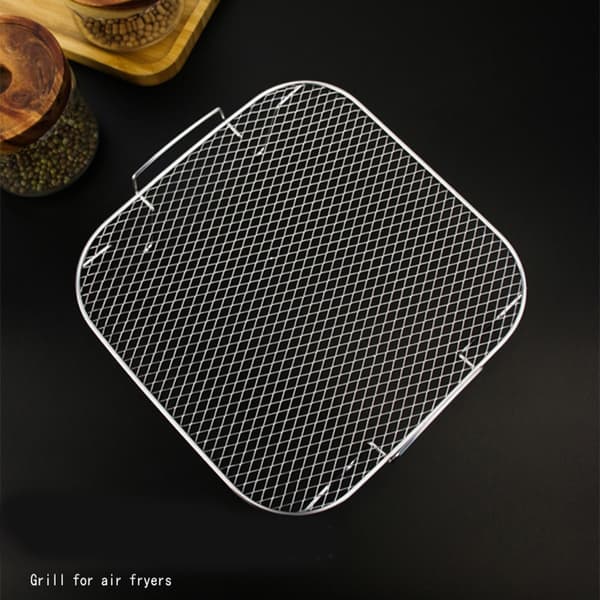 Praktisk Firkantet Grillrist Matlagingsrist Multifunksjonelt Tilbehør til Airfryer