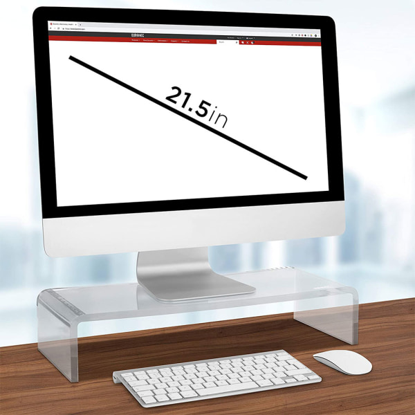 Stationär dator Bildskärm TV-skärm Akryl Riser Stand Rack Office Laptop Riser