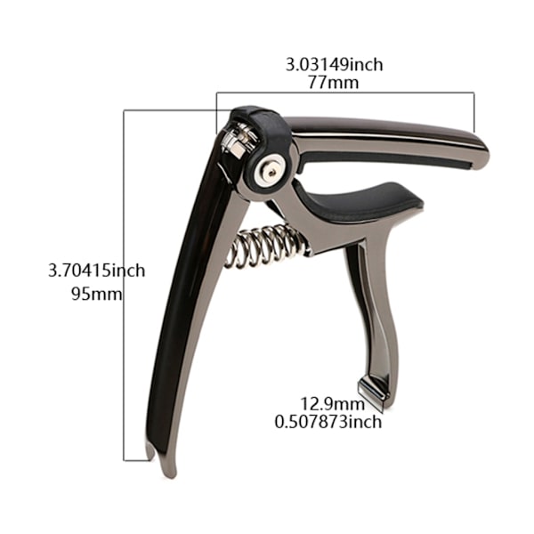 Snabbfäste 4 i 1 Gitarr Capo, Legering Gitarr Glidande Capo med Strängskärare