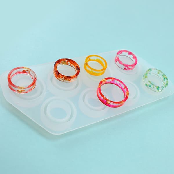 6 hulrum silikone ringforme harpiks smykker silikoneforme til epoxyharpiks
