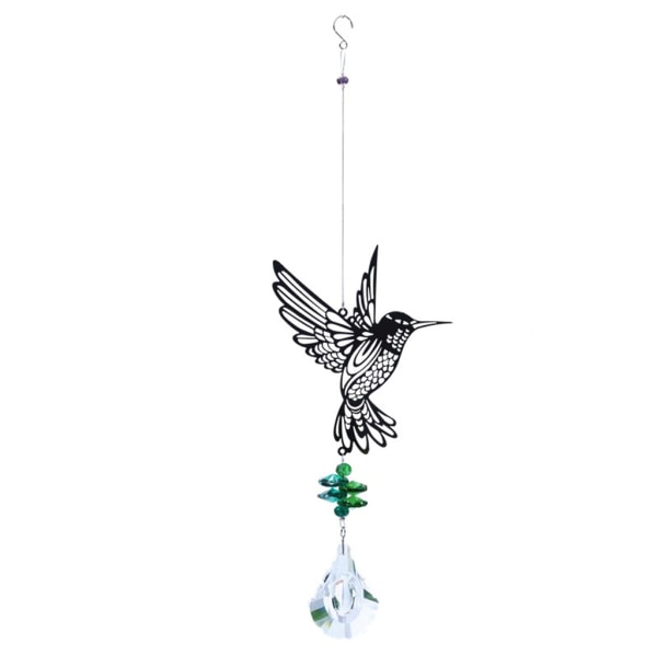 Kristallträdgårdssolfångare för fjärilskolibri Hängande hängsmycke Prydnad Vindspel för Rainbow Maker Prismor Hem D