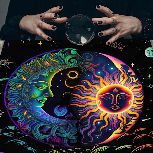 Upplev andlighet Tarot duk Bordsduk Matbord Dekor A 75x75cm