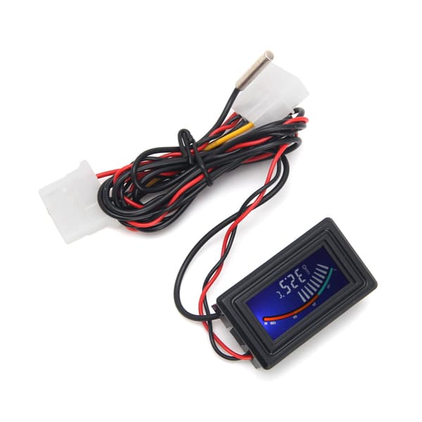 Digital LCD-termometer Temperaturmåler Måler Molex Panelmontering C/F PC MOD