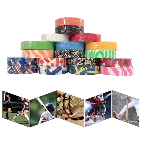 Ishockey Tape Selvhheftende Hockey Stick Grips Vanntett Hockey Grip Tape Blue camouflage