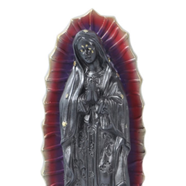 Vår Fru av Guadalupe Jungfru Maria Religiös staty Kallgjuten harts Bronsfinish Heminredningsfigur