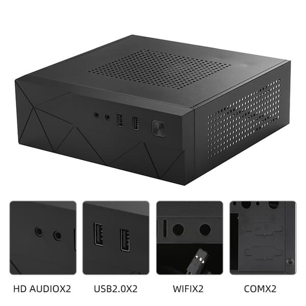 JX01 SECC Mini ITX HTPC Kabinet Spilcomputer til Kabinet Boks Desktop PC Kabinet