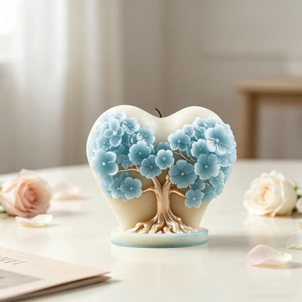 Hjerteformet Blomstertræ Silikoneform Til Kreative Entusiaster