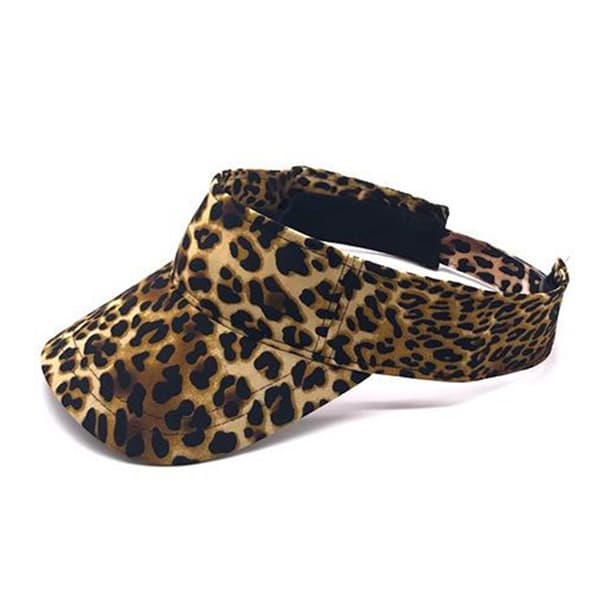 Justerbar baseballhette i bomull for sol for beskyttelse Leopard Tomt toppvisir Da