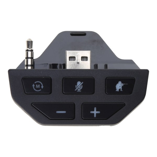 Sound Enhancer för Xbox One Stereo Headset Adapter 3,5 mm ljuduttag Black