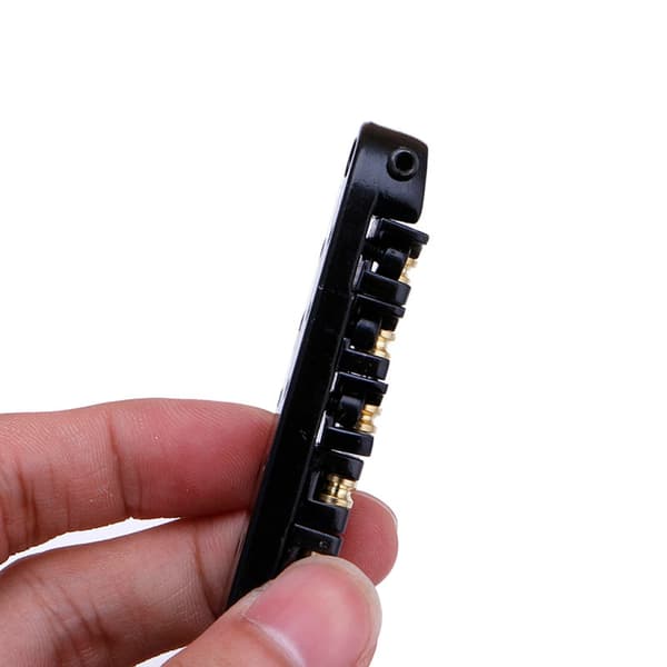 Rulle Sadel Låsning Tom Sort Krom Bro Passer Til Elektrisk Guitar