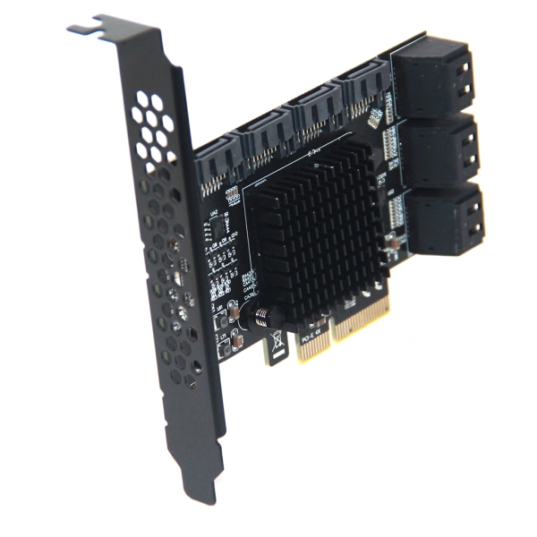 Datoradapter 10 portar PCIE till SATA 3.0 Interface Rate Expansion Card Controller Card för Windows10/8/7 Operation Sys