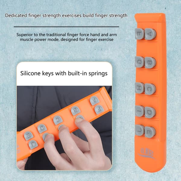 Gitar Finger Correction Exerciser ABS Finger Trainer Gitar Tilbehør Orange