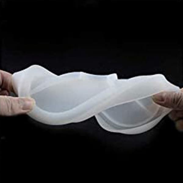 2 stk. DIY Oval Bakke Silikoneform Skrivebordsopbevaringsboks Form Brikkeform