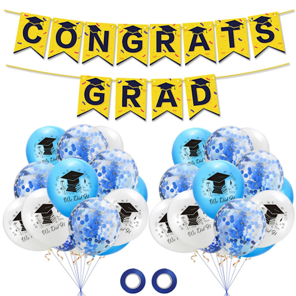 2023 Examensballong Hängande Banner Set Fest Bakgrund Dekoration Set 6