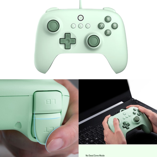 Antisladd trådlös Gamepad Trådlös 2.4G spelkontroll för PC-spelkonsol Multifunktionell Joypad Joystick-spelplatta Green