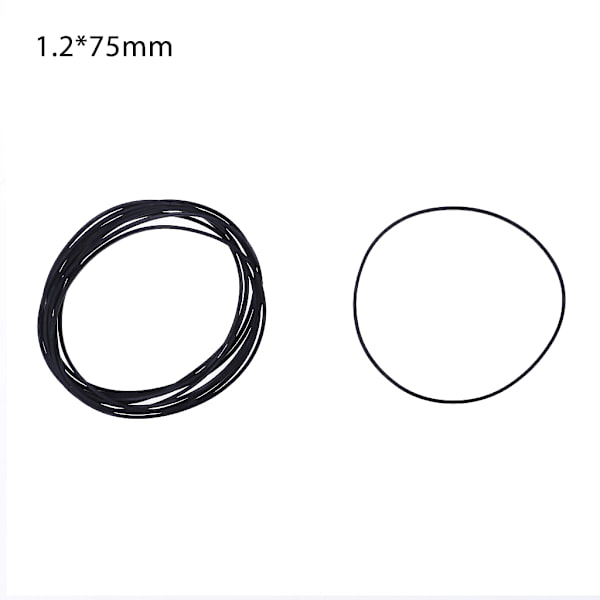 10 stk Drive Flat Belter Gummi DVD Kassett Båndopptaker Platespiller stropp Belte Kassett Båndbytte Firkantet 1,2mm