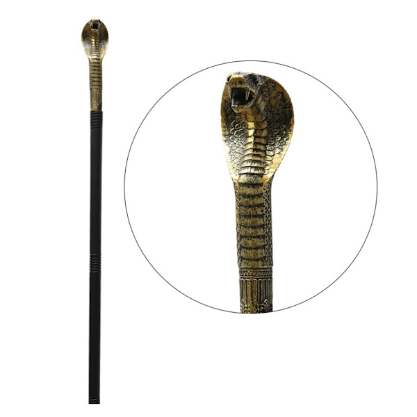 Rolig Halloween Snake Scepter Leksak snidade Farao Magical Wands Magic Stick Cosplay rekvisita