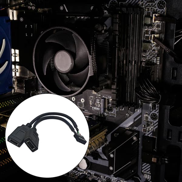 Dubbel Typ E Kontakter USB2.0 9Pin Till Dubbel Typ E Kabel 15cm/5.91tum