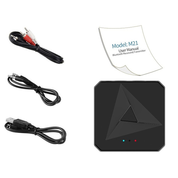 2 i 1 ljudmottagare sändardongeladapter NFC Bluetooth-kompatibel 5.0