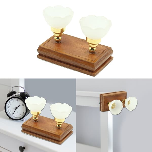 1/12 Skala Dockhus Miniatyr Sovrum Taklampa Blomma Låtsaslek