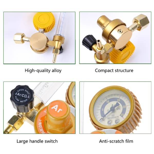 Argon trykkregulator med sikkerhetsventiler