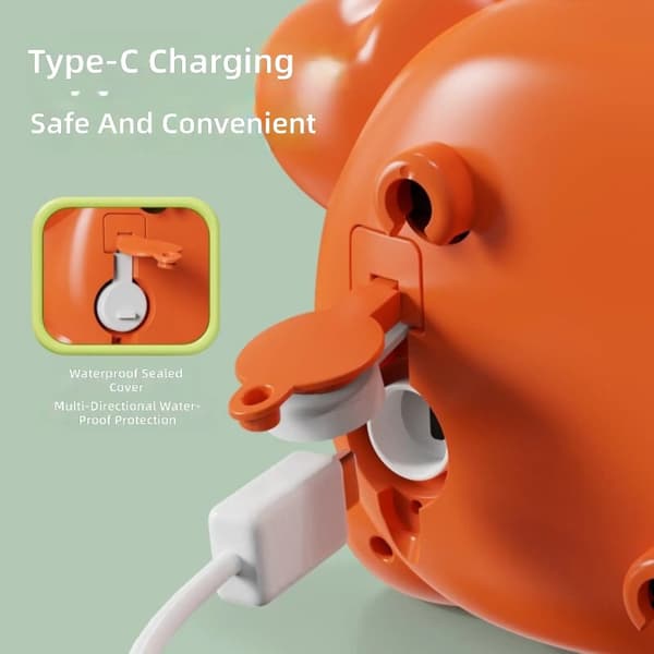 Elektrisk krabbe badekar brusehoved med bobleblæser og musiklys til børn
