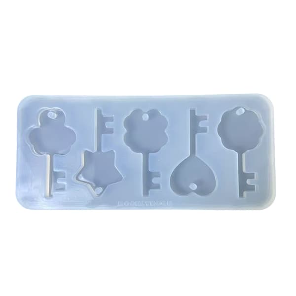 Solid silikonform med non-stick belegg for å lage nøkkelformede harpikstilbehør
