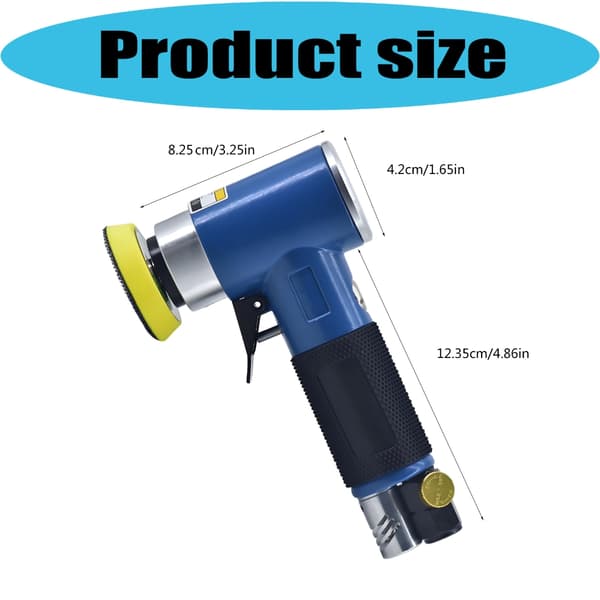2-tommers pneumatisk sliper Pneumatisk polerer Luftslipemaskin Eksentrisk polering